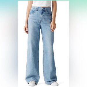 Levi's Women's Sky Blue Flare Jeans